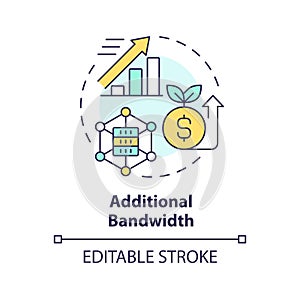 Internet bandwidth multi color concept icon
