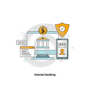 Internet banking concept