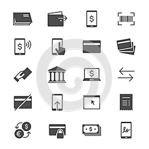 Internet banking flat icons