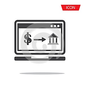 Internet banking icon vector isolated