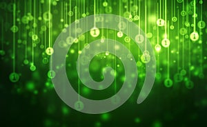 Internet binary data code computing or transmission process, Internet Big data Concept