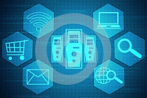 Internet binary data code computing or transmission process,Internet data transmission,
