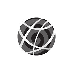 Internet - black icon on white background vector illustration for website, mobile application, presentation, infographic. Global