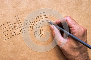 Internet blog concept