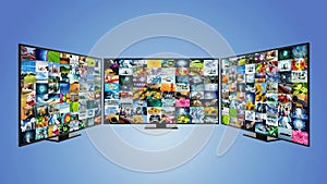 Internet broadband and smart TV concept
