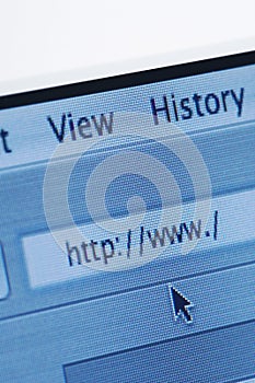 Internet Browser with Blank Web Address photo