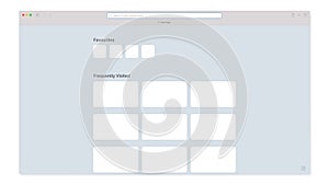 Internet Browser Light Theme Blank Template