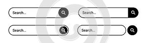 Internet browser window search boxes collection