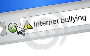 Internet bullying concept. browser illustration