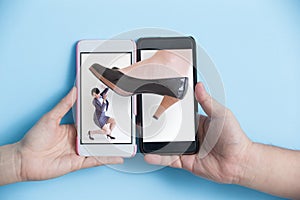 Internet bullying concept