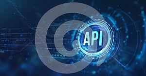 Internet, business, Technology and network concept. Application Programming Interface. Software development tool. 3d illustration