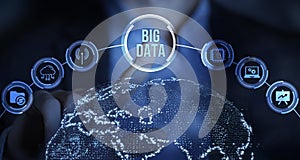 Internet, business, Technology and network concept. Big Data Internet Information