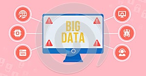 Internet, business, Technology and network concept. Big Data Internet Information