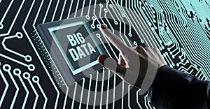 Internet, business, Technology and network concept.Big Data Internet Information