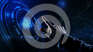Internet, business, Technology and network concept. Big Data Internet Information
