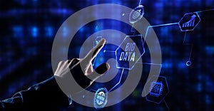 Internet, business, Technology and network concept. Big Data Internet Information