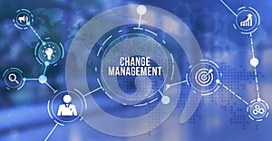 Internet, business, Technology and network concept. CHANGE MANAGEMENT, business concept. 3d illustration