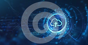 Internet, business, Technology and network concept. Cloud computing concept. 3d illustration