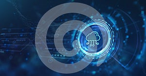 Internet, business, Technology and network concept. Cloud computing concept. 3d illustration