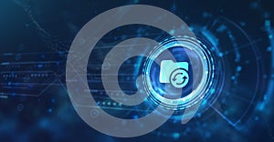 Internet, business, Technology and network concept. Cloud computing concept. 3d illustration