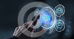 Internet, business, Technology and network concept.CRM Customer Relationship Management