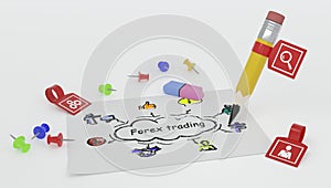 Internet, business, Technology and network concept. FOREX TRADING, new business concept