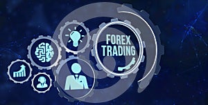 Internet, business, Technology and network concept. FOREX TRADING, new business concept