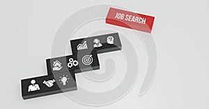 Internet, business, Technology and network concept.Job Search human resources recruitment career