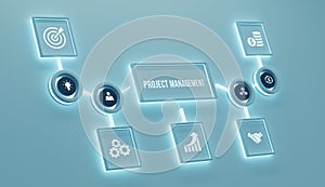 Internet, business, Technology and network concept. Project management concept