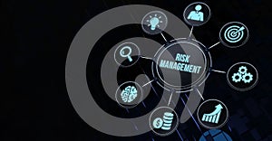 Internet, business, Technology and network concept. Risk Management and Assessment for Business Investment Concept