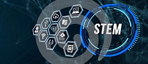 Internet, business, Technology and network concept.Science, technology, engineering and math. STEM concept. 3d illustration