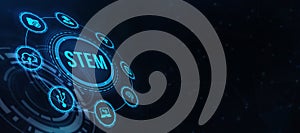 Internet, business, Technology and network concept.Science, technology, engineering and math. STEM concept. 3d illustration