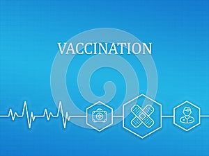 Internet, business, Technology and network concept. Vaccination Medical Healthcare concept of virtual screen. Modern medicine. 3d