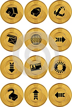 Internet Buttons - Gold Coin