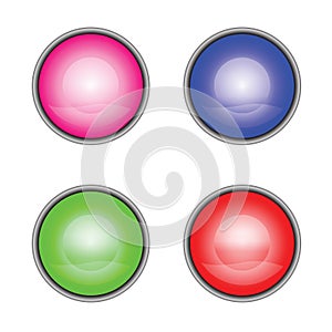Internet buttons in multiple colors - empty circle buttons