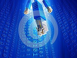 Internet cable with binary cods