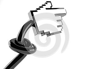 Internet cable with knot