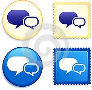 Internet Chat Stamp and Button