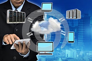 Internet Cloud Business Concept
