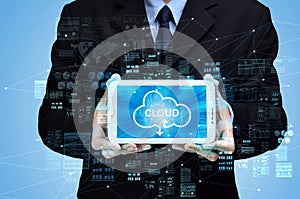 Internet cloud computing concept