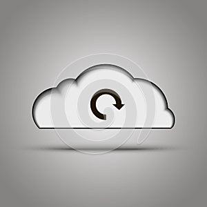 Internet cloud computing concept. Refresh