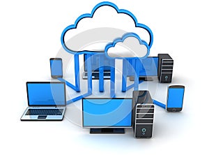 Internet cloud, concept
