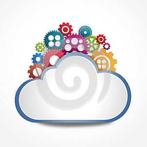 Internet cloud with gears