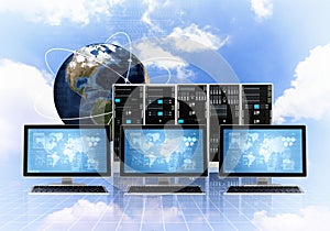 Internet Cloud server concept