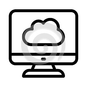 Internet CLOUD vector thin  line icon