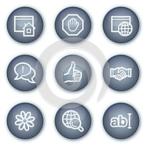 Internet communication web icons, mineral circle