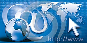 Red informática mundial comunicación ancho 