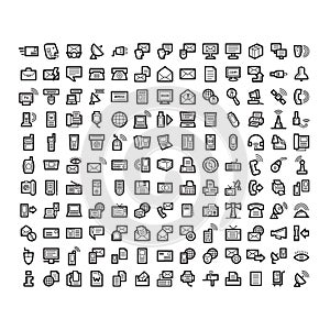 Internet computer icon set design template