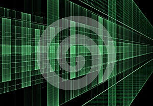 Internet Concept, Binary Code, Data Flow, Matrix