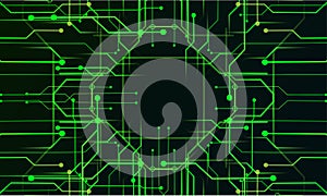 Internet concept. Social network communication in the global computer networks. GreenCircuit technology background, digital data c